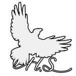 H.S. Crow White Stroke Vulcroid Logo